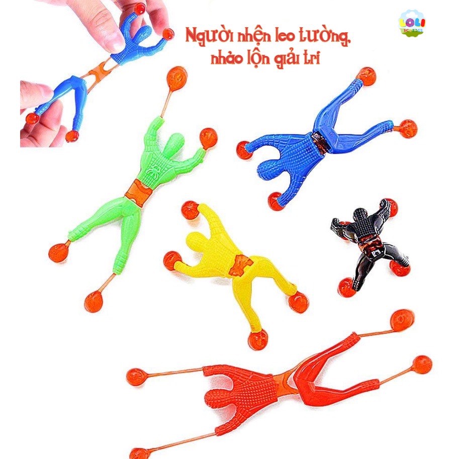 COmbo 2 con đồ chơi hình người leo dính tường