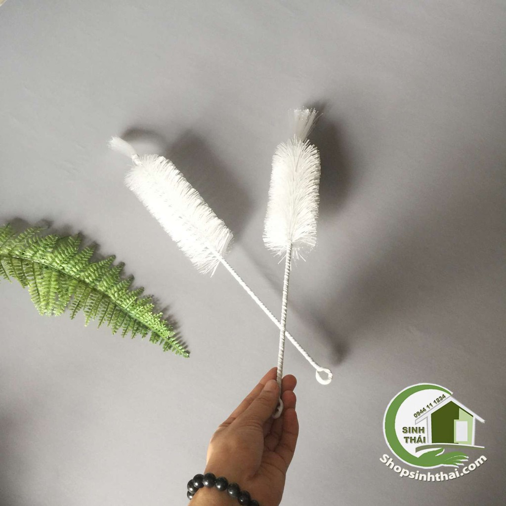 [HCM]Cây cọ rửa ly rửa bình màu trắng 47cm