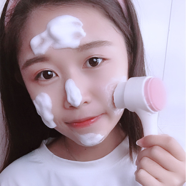 Cọ rửa mặt 2 đầu massage mặt