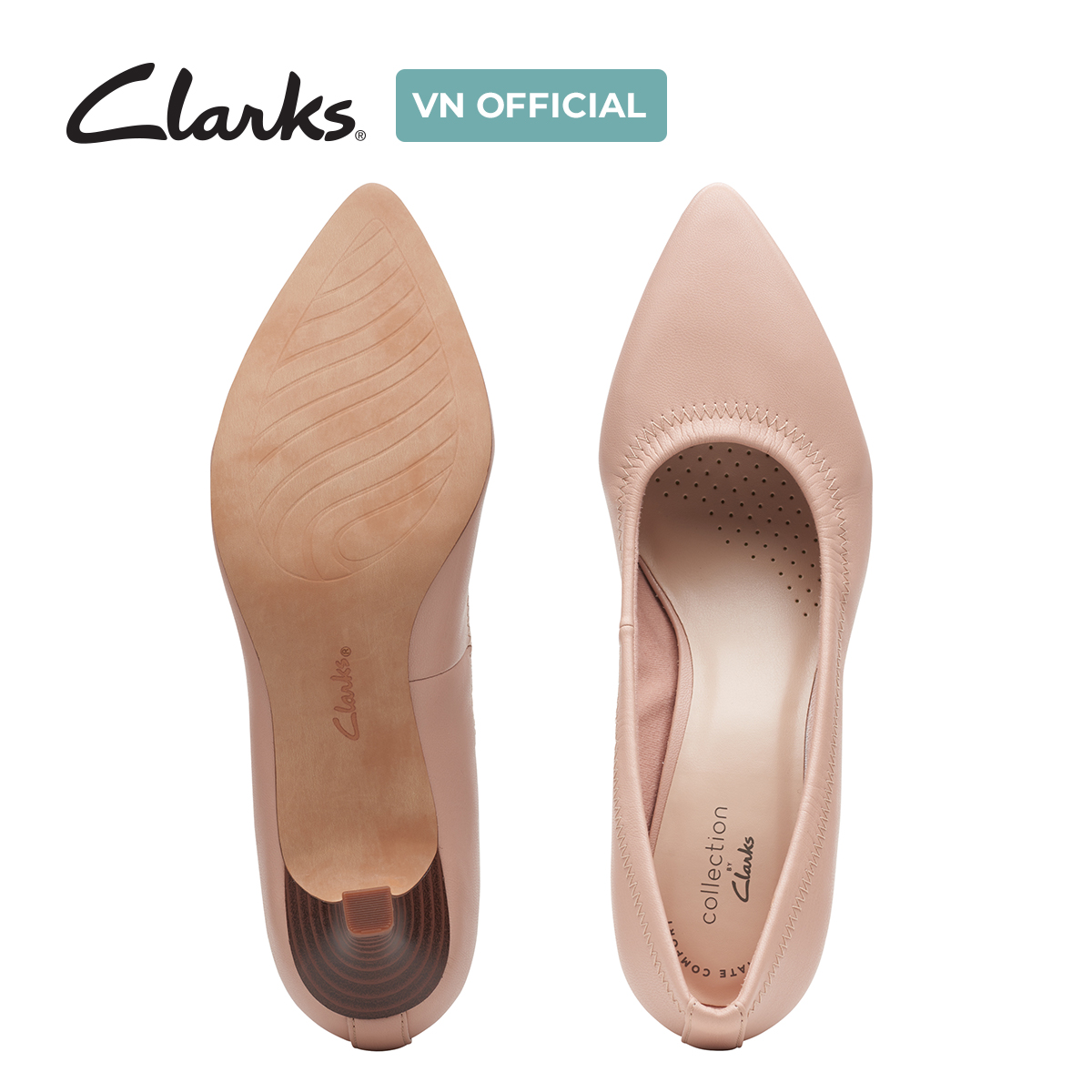 Giày Cao Gót 5cm Da Nữ Clarks - Shondrah Rae