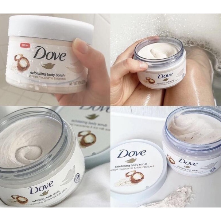 Tẩy Tế Bào Chết Toàn Thân DOVE Exfoliating Body Polish, Tẩy Da Chết Dưỡng Ẩm Chăm Sóc Da Body Bản Dove Đức Saikou