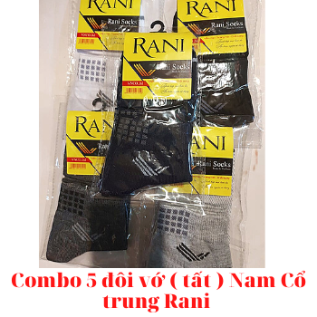 [HCM]Combo 5 đôi vớ ( tất ) Nam Cổ Trung Rani