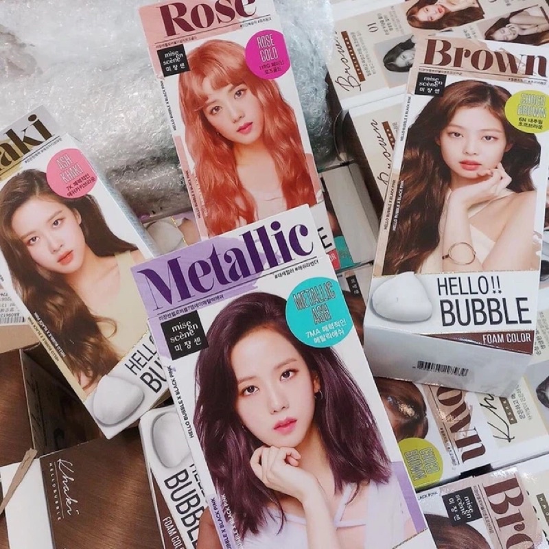 Bọt Nhuộm Tóc Hello Bubble Black Pink