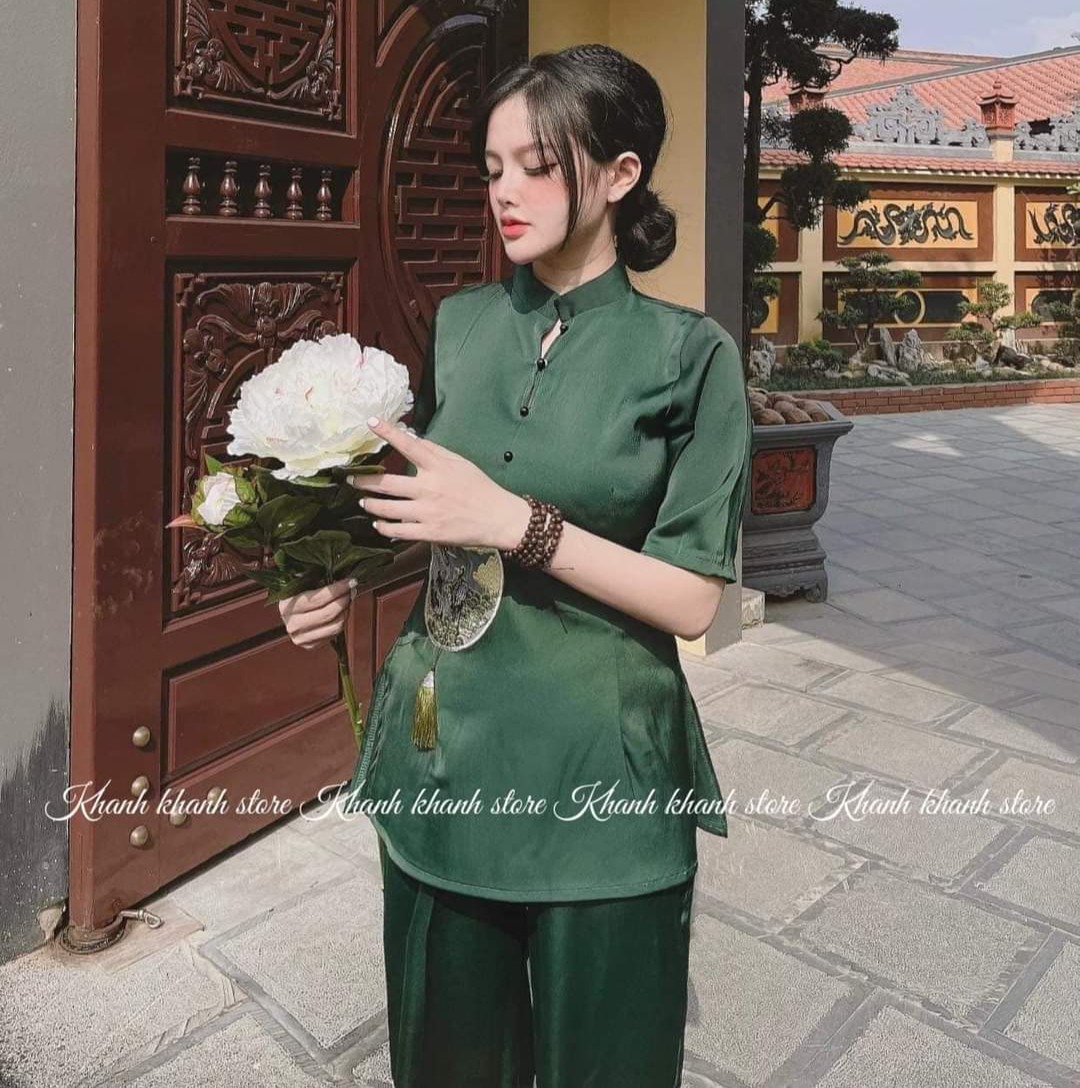 [HCM]SET ĐÒ LAM THÊU HOA ĐI CHÙA CAO CẤP