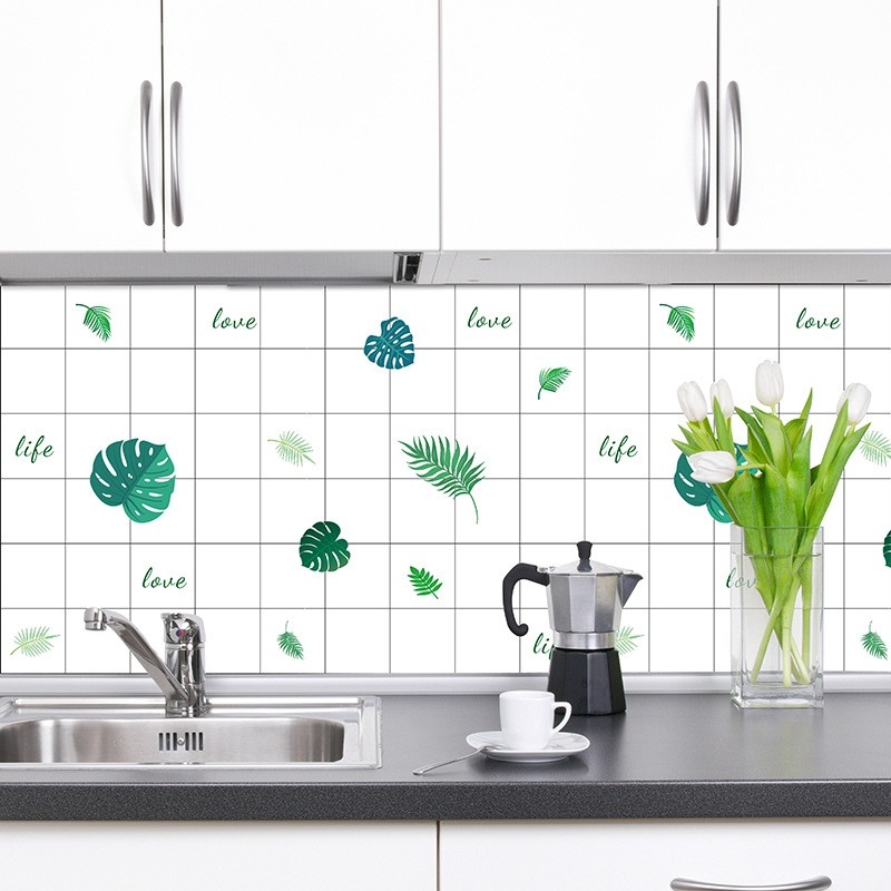Giấy dán tường gạch green ( cuộn dài 10m khổ rộng 45cm, có sẵn keo )