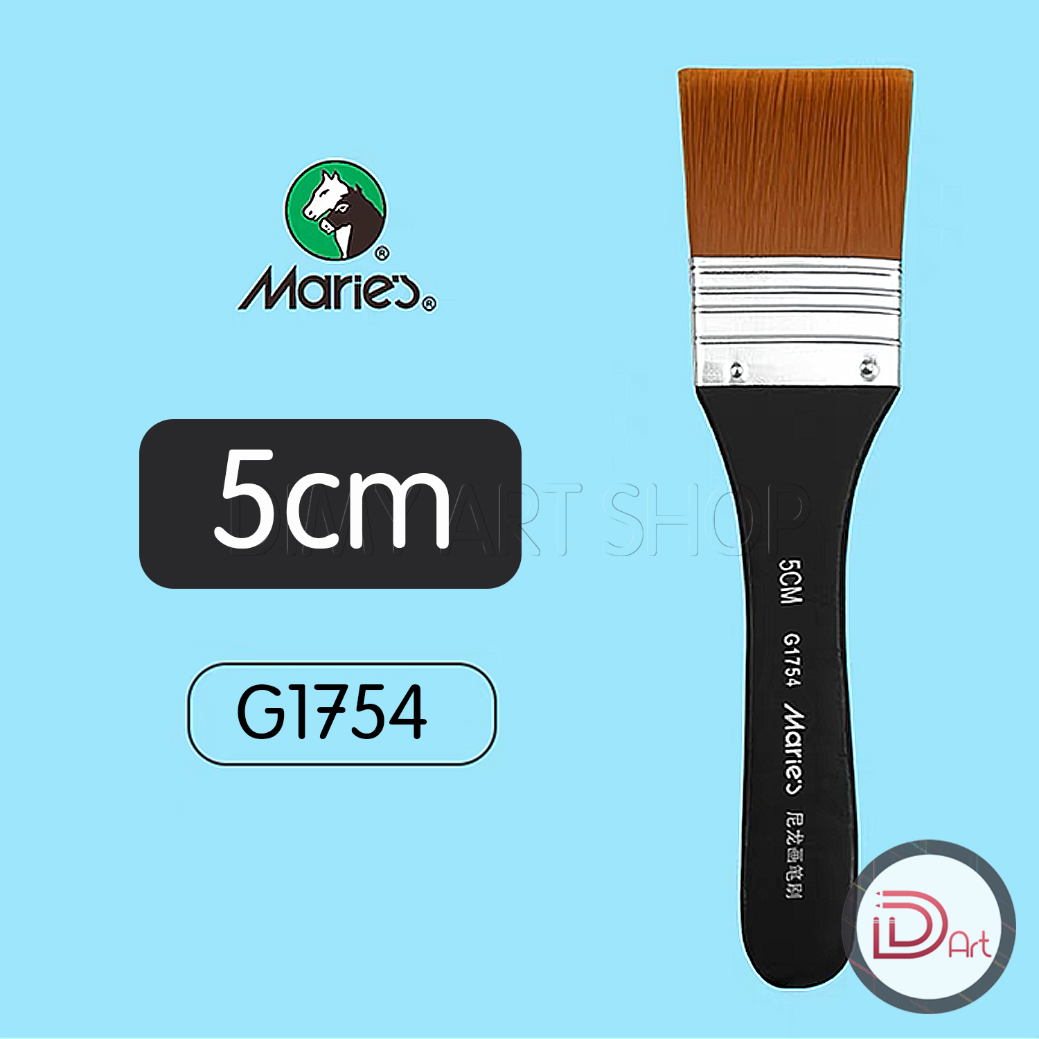 [DIMY ART] Chổi vẽ/panh xô Marie's Nylon, cán đen cao cấp