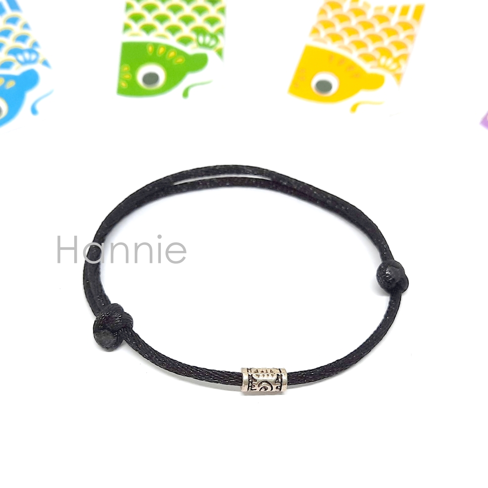 Vòng tay chỉ may mắn khúc bạc khóa trượt 2mm đeo tay nam nữ - Lucky Bracelet