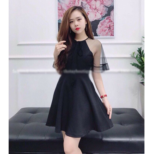 Đầm Nữ Xòe Tay Phối ren  Thời Trang Sgr Đ03