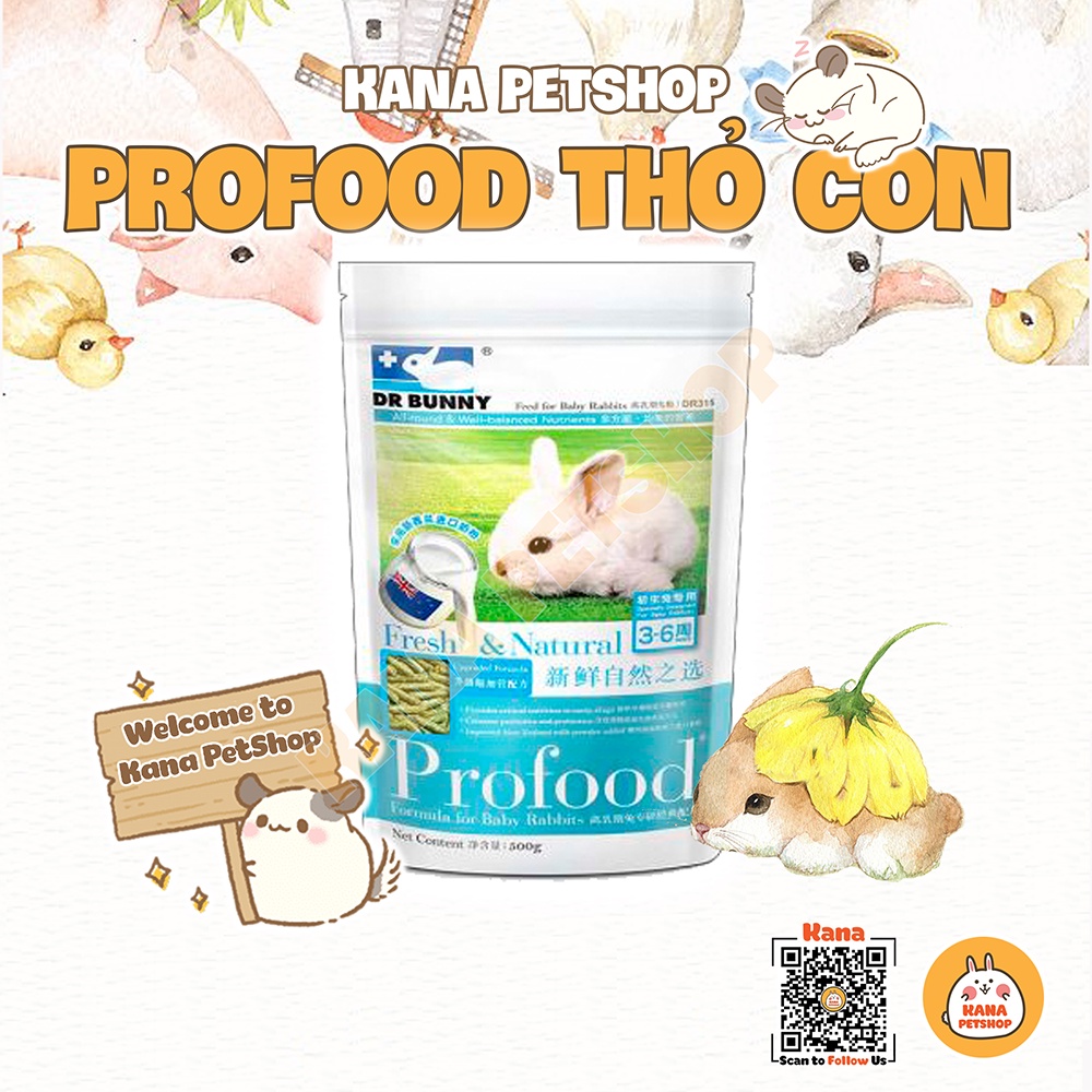 Young Bunny Pellet. Profood milk Pellet for bunny, rabbit