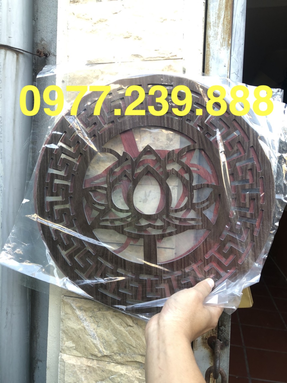 chữ hoa sen màu cánh dán