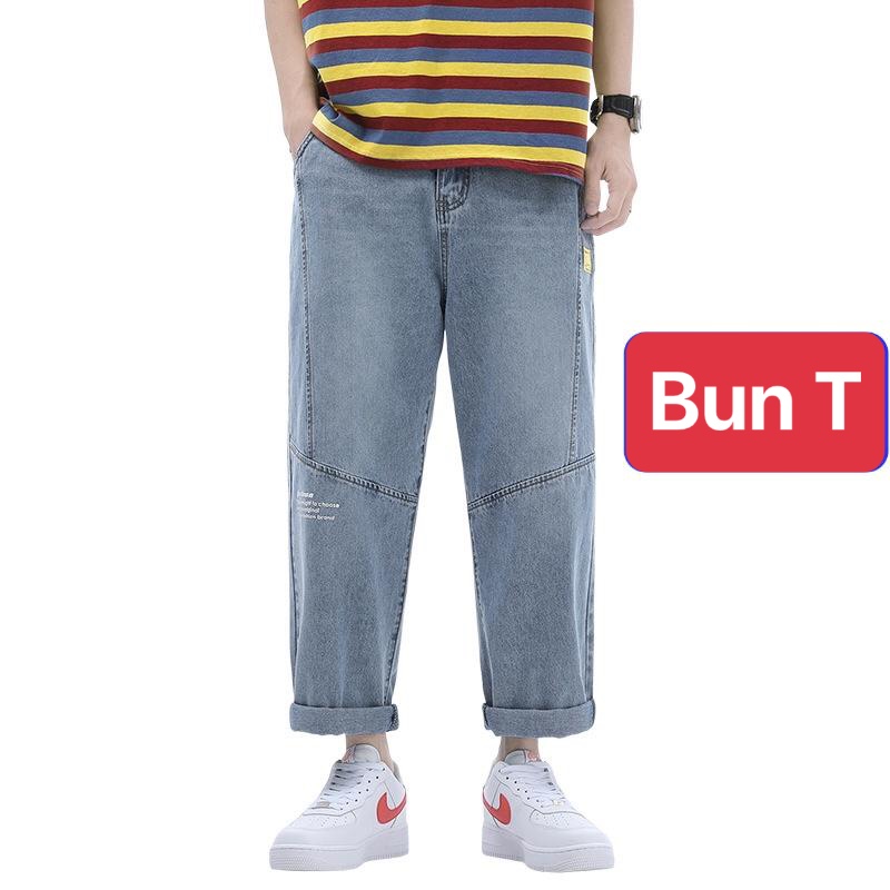 QUẦN BAGGY JEAN NAM CHẤT BÒ XANH ĐẮP KIỂU HOT TREND ỐNG RỘNG DÀI MÙA THU HÈ ĐÔNG TT-992 TRANGBUN FASHION