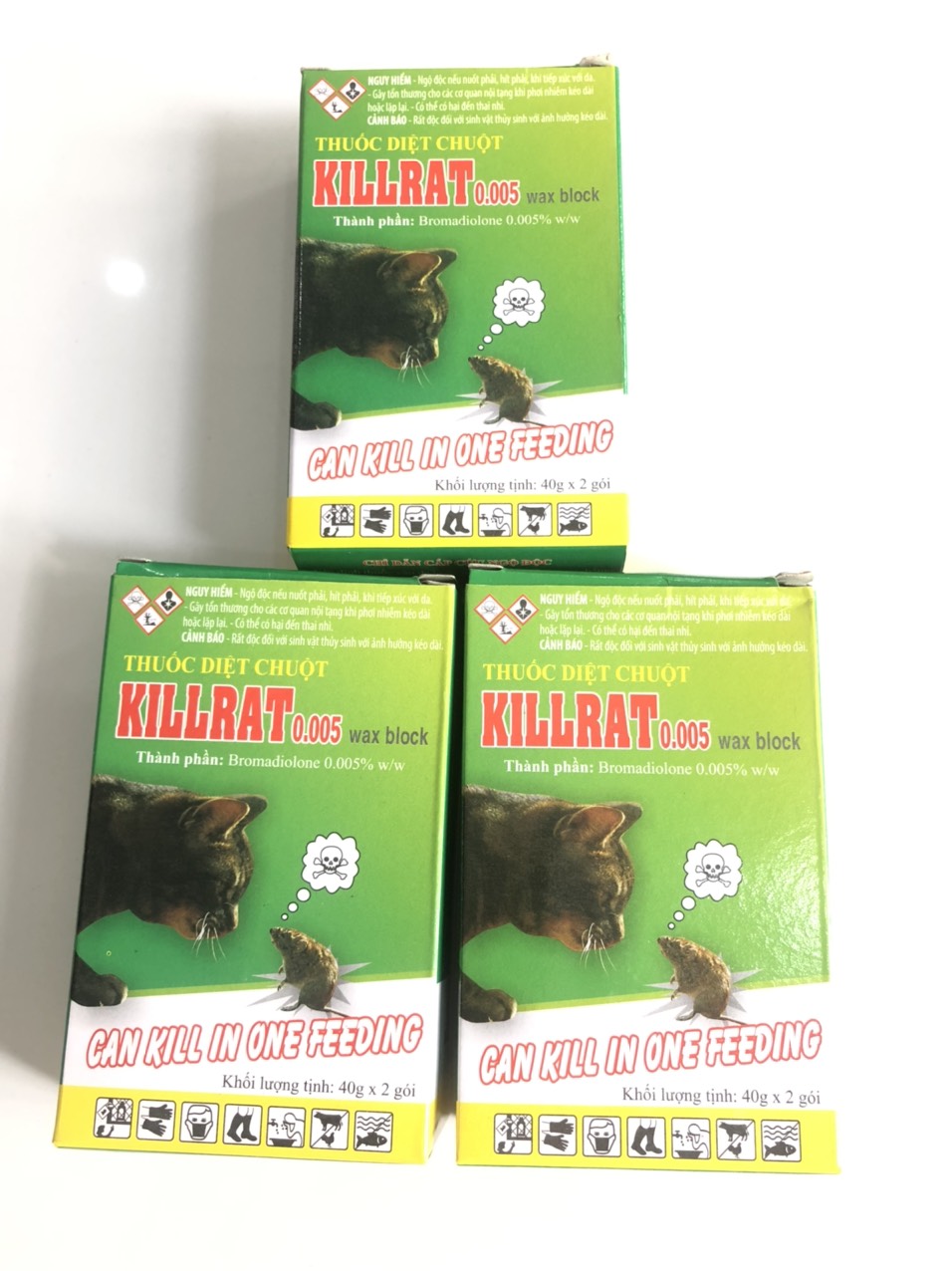 XẢ KHO - Thuốc diệt chuột  KILLRAT đã trộn sẵn ( Bán lẻ 1 gói 40 gram)