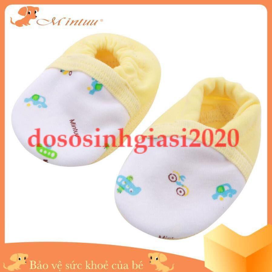 [HCM]SET 3 ĐÔI GIÀY VẢI MINTU CHO BÉ SƠ SINH 0-6 THÁNG