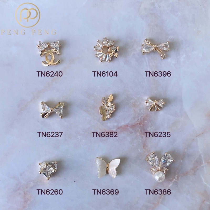 Charm đá cao cấp gắn móng tay nail