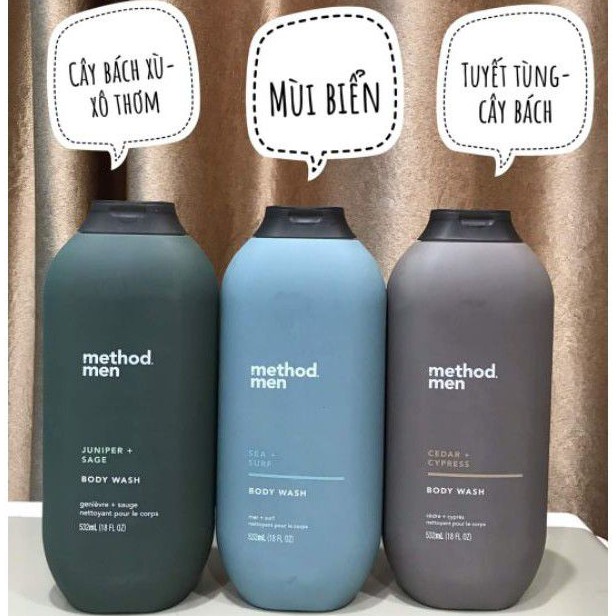 Sữa tắm Method Men Body Wash Mỹ 100ml & 532ml