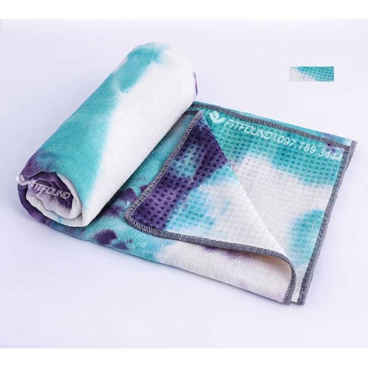 Khăn Trải Thảm Tập Yoga cotton phủ hạt Silicon chống trượt chống xô – No Brand – top1shop