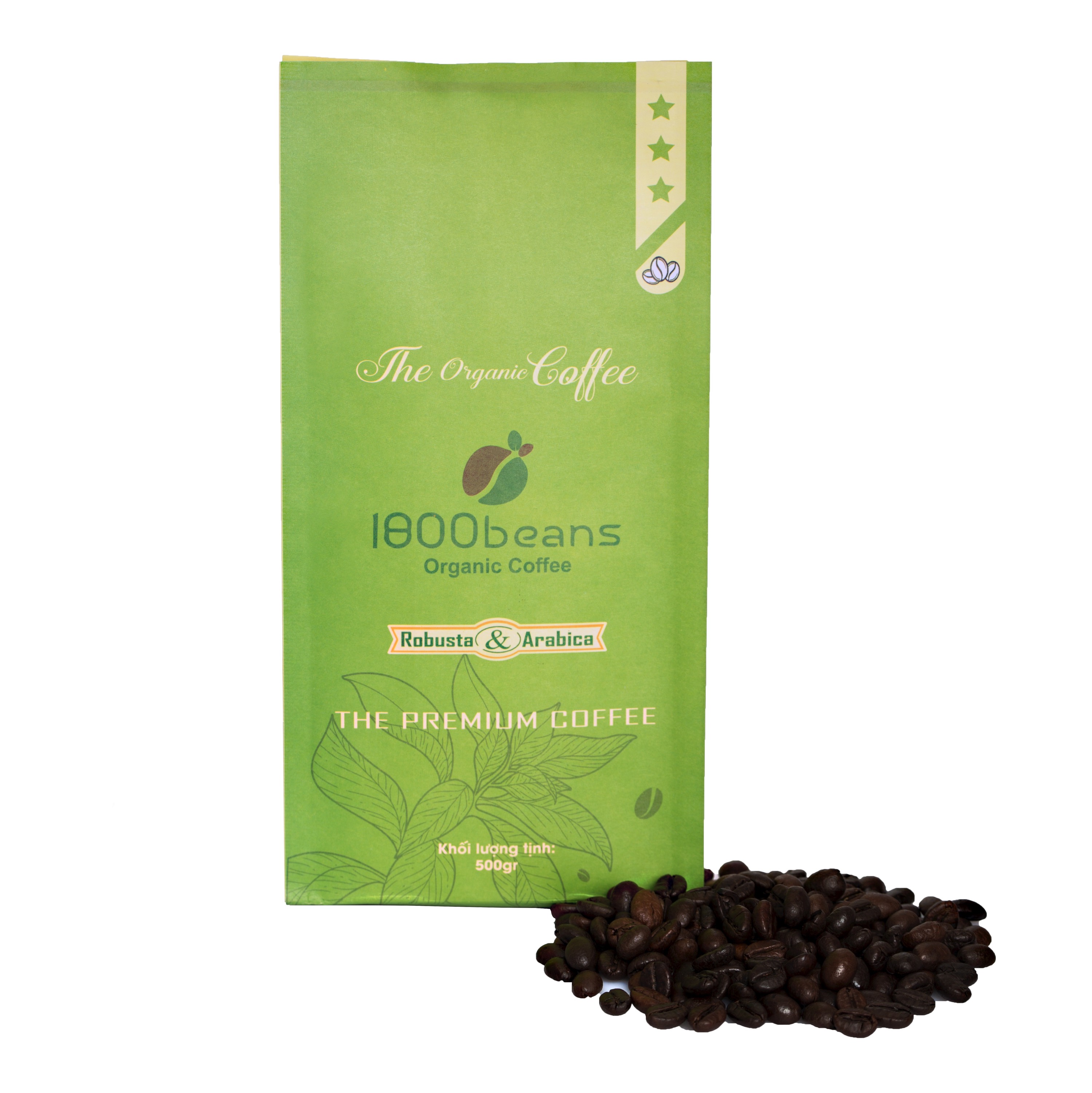 [HCM]500Gr CÀ PHÊ CHUẨN VỊ 1800 BEANS