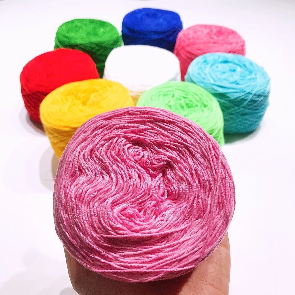 Sợi Cotton Việt Nam Cuộn 100gr (Mã 01-50)