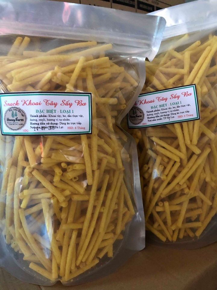 1kg Snack Khoai Tây Sấy Bơ - Đà Lạt