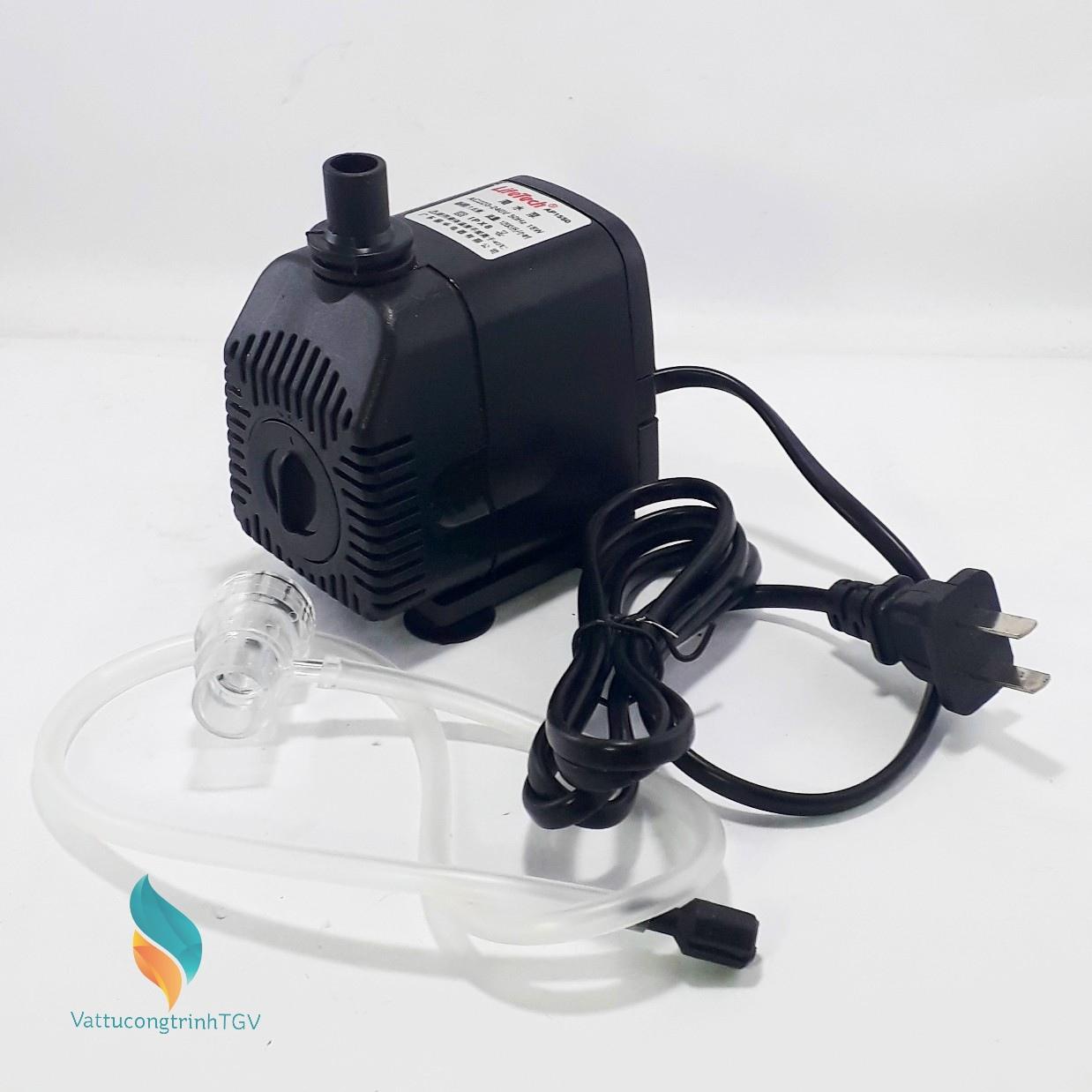 Bơm chìm mini AP1550 220v18w có chỉnh áp dùng cho bể cá, quạt hơi nước