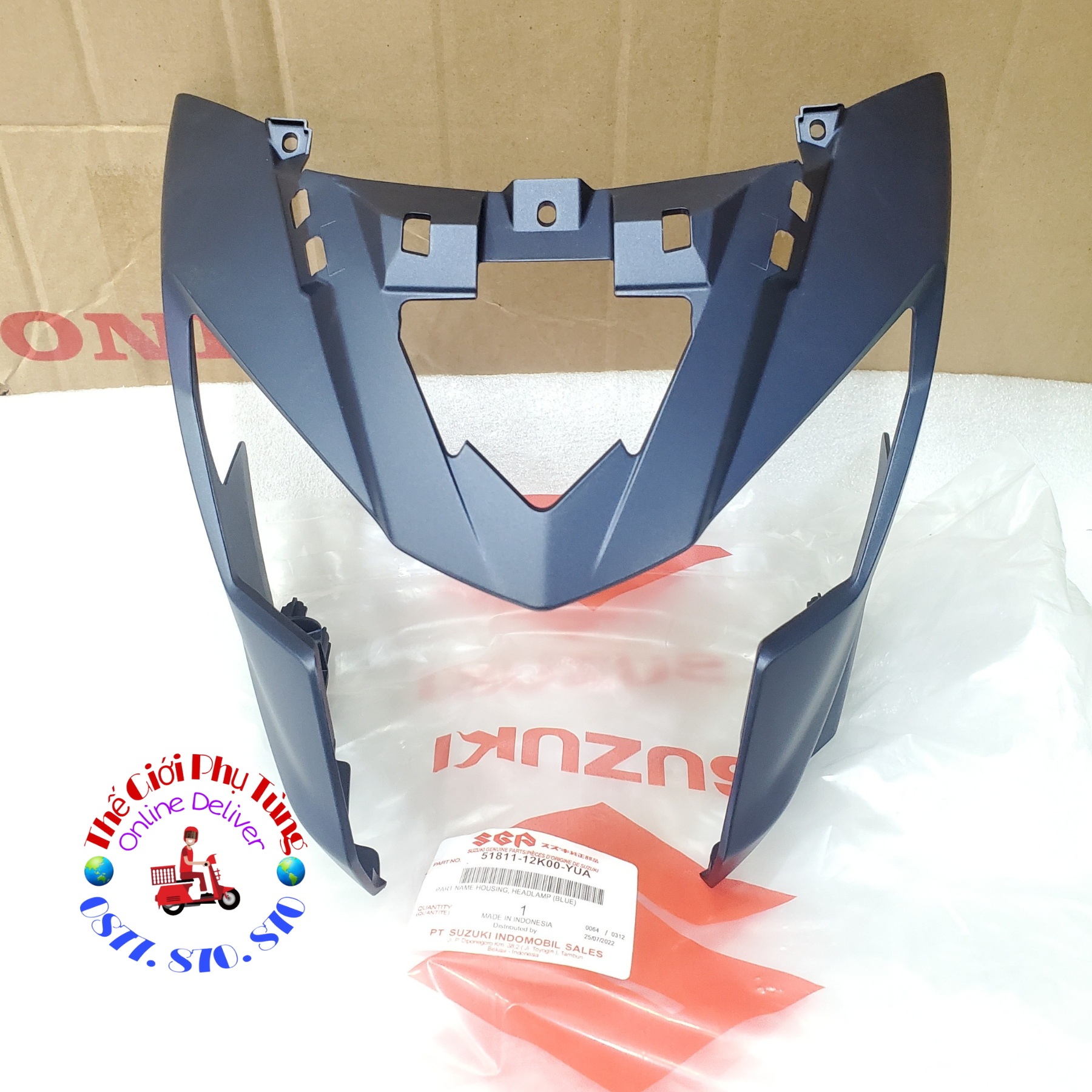 Ốp đầu - Ốp chóa đèn Raider Fi, Satria Fi zin mới