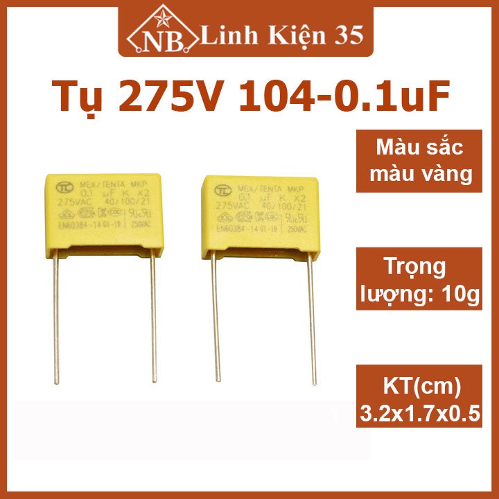 Tụ 275v loại 103/104/224/474 ứng dụng đa dạng trong nhiều mạch điên