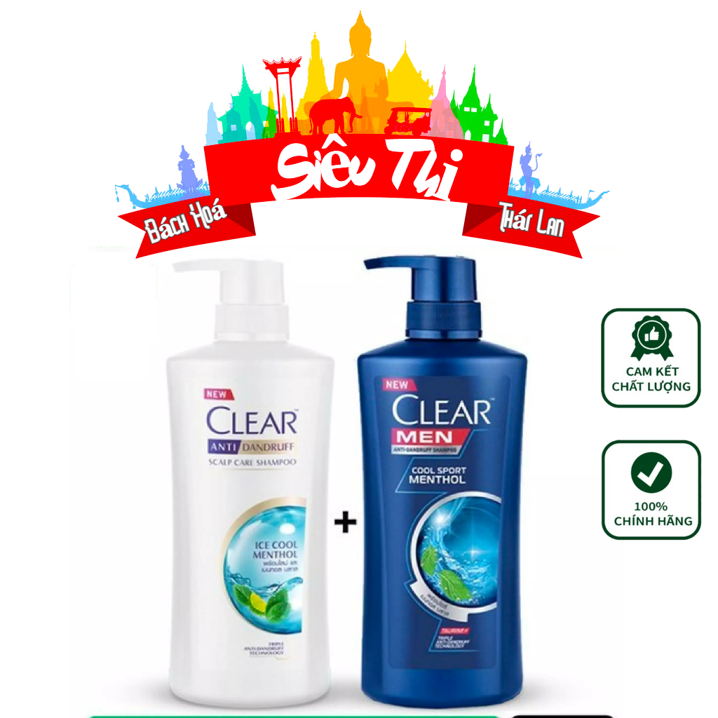 Dầu Gội Đầu Clear 450ml/480ml Thái Lan Mẫu Mới