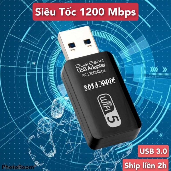 [CÓ SẴN] USB Thu sóng WIFI 5G nhỏ gọn dành cho laptop máy bàn làm việc mà không bắt được wifi, Nhiều tốc độ