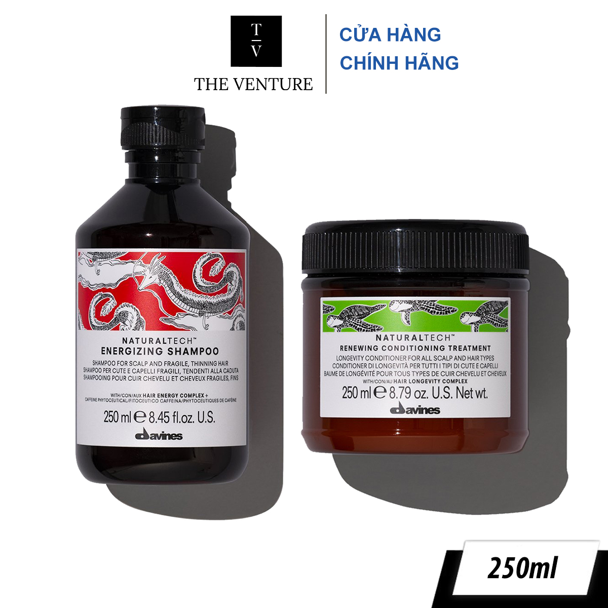 Combo Dầu Gội Chống Rụng Tóc Davines Naturaltech Energizing Shampoo và Dầu Xả Davines Renewing Conditioning Treatment