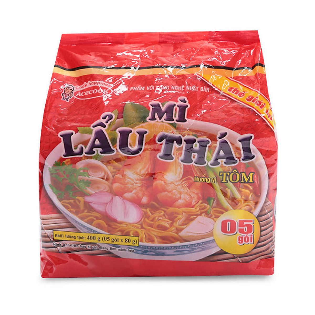 MÌ Lẩu Thái Tôm Chua Cay Thùng 30x80g