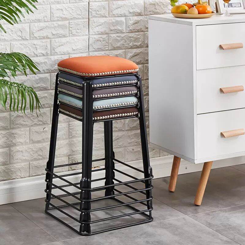 Ghế đẩu bọc da cao cấp xếp chồng gọn gàng Ghế Đẩu Ngồi Trang Điểm , Ghế Ngồi Bàn Ăn, Ngồi chờ, ghế đẩu chân sắt, ghế đẩu cao cấp. ghế đôn chân thép, ghế ngồi chờ