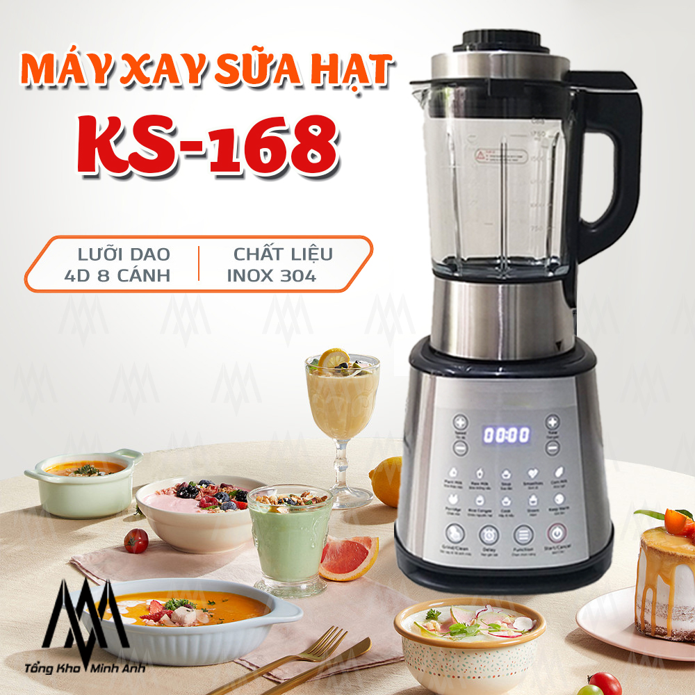Máy làm sữa hạt ks168 - dung tích 1.75 lít - máy nấu sữa đậu ks-168