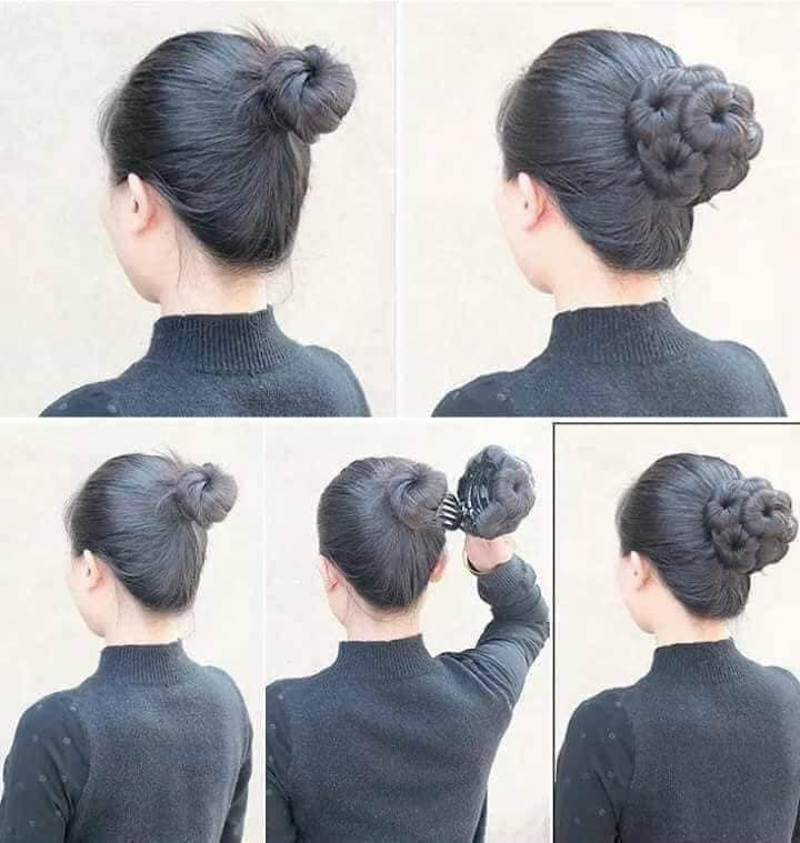 BÚI TÓC GIẢ Hình BÔNG HOA Trà HÀNG CAO CẤP