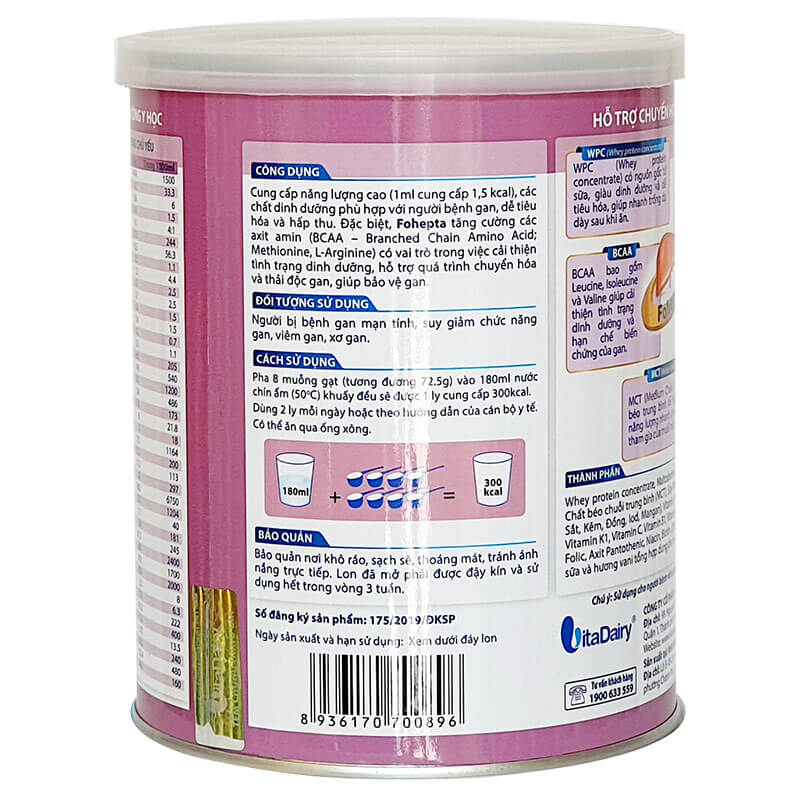 Sữa Fohepta 400g (Cho Người Bệnh Gan)