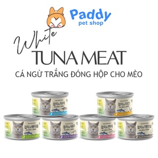 Súp Cá Ngừ Thịt Trắng Nguyên Miếng Cho Mèo Meowow Lon 80g thumbnail