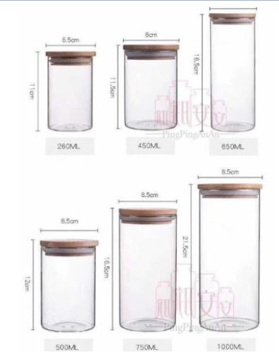 LỌ THỦY TINH NẮP GỖ CAO CẤP