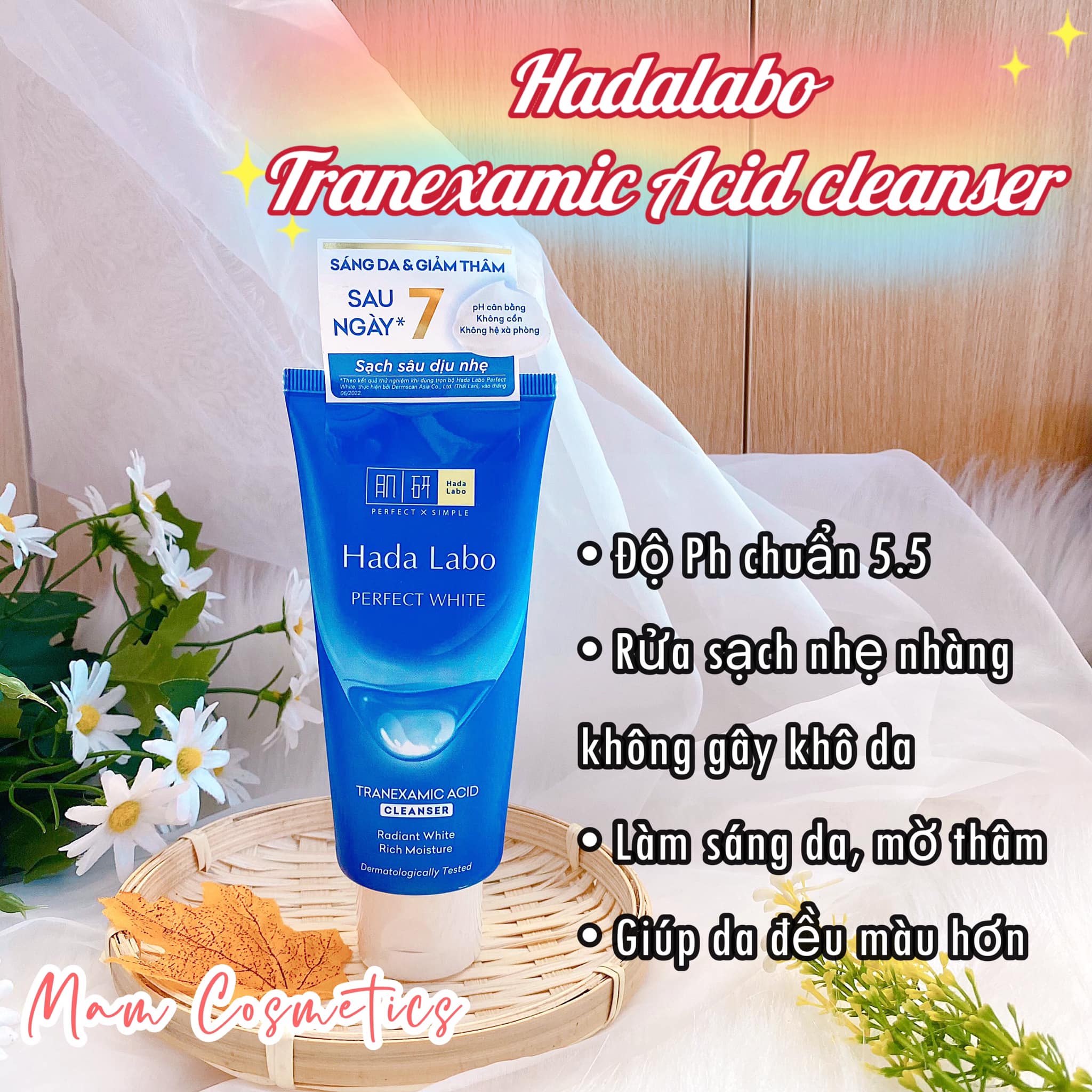 Sữa rửa mặt sạch sâu, dưỡng trắng Hada Labo 80g