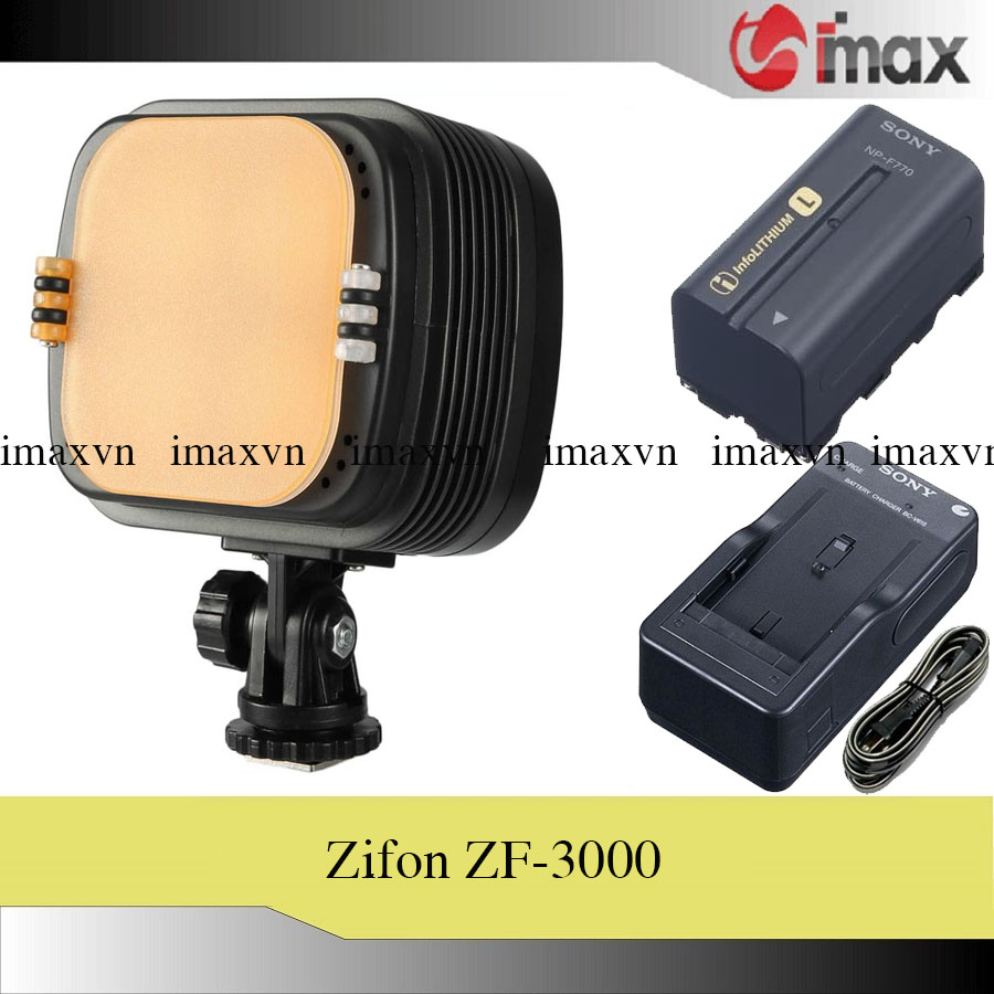 Đèn led video zifon zf-3000 version ii + bộ 01 pin và 01 sạc f770