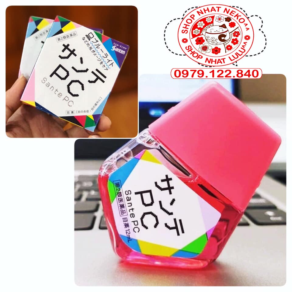 Lọ Nước Nhỏ Mắt Sante PC 12ml Nội Địa Nhật cho người hay dùng máy tính, điện thoại