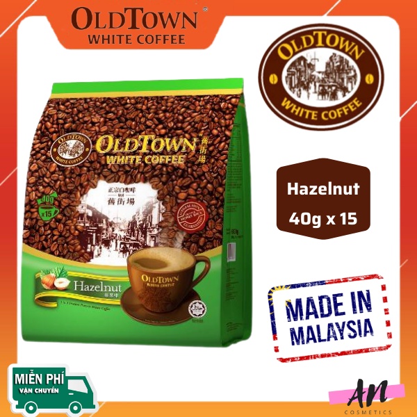 Date 2024 Cà phê OldTown Malaysia hazelnut hương hạt dẻ, Truyền thống