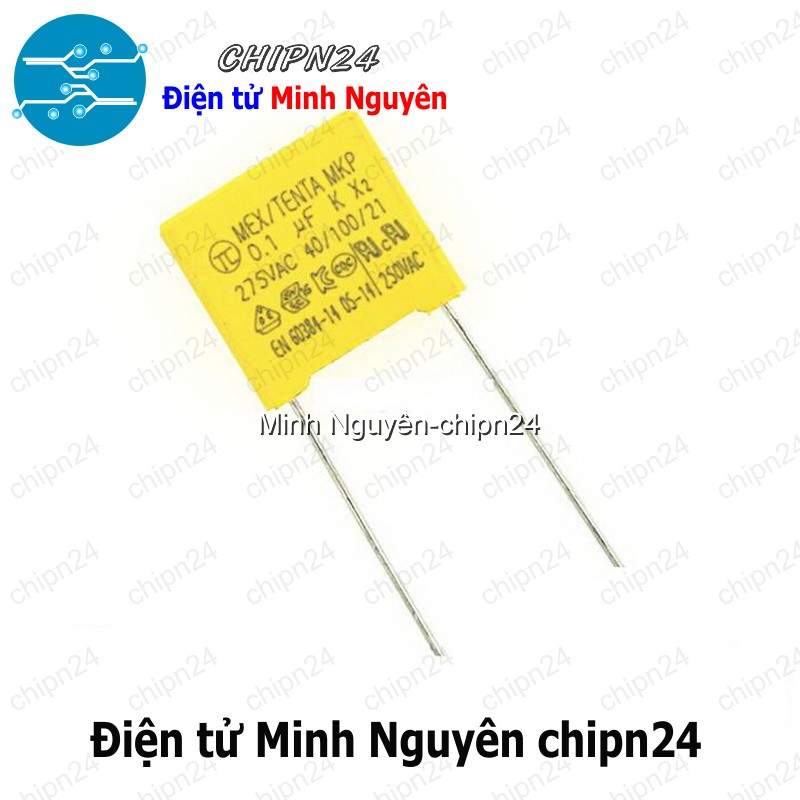 [5 con] (F239) Tụ hộp 104 275VAC 10mm (0.1uF MEX/TENDA MKP K X2 40/100/21) - HH002898