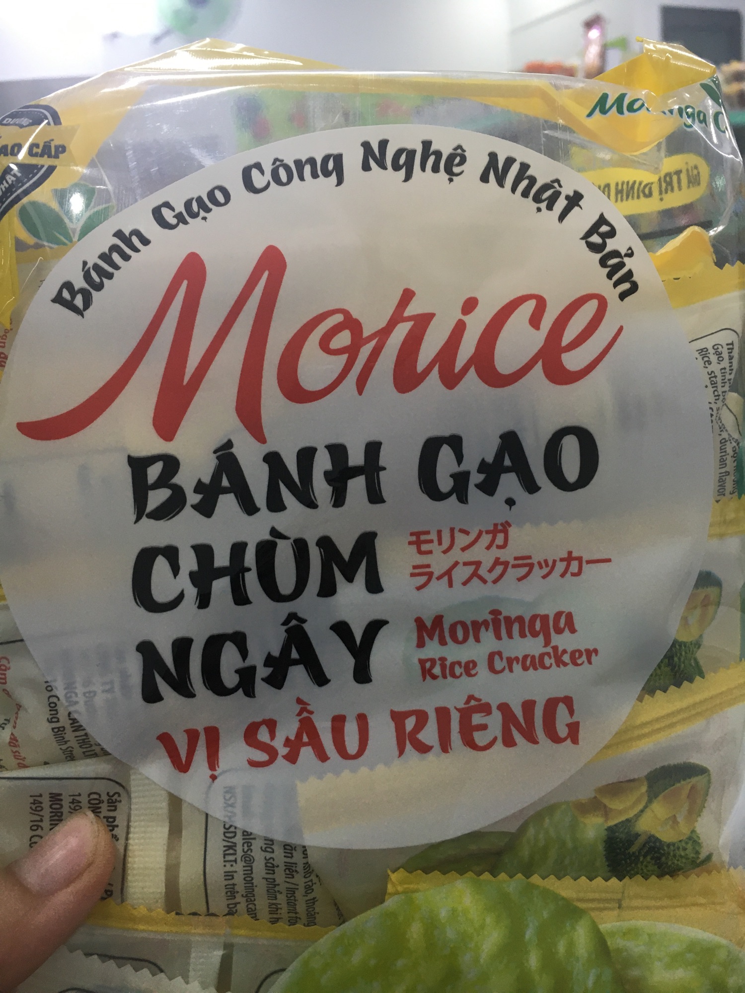 Bánh gạo chùm ngây vị sầu riêng