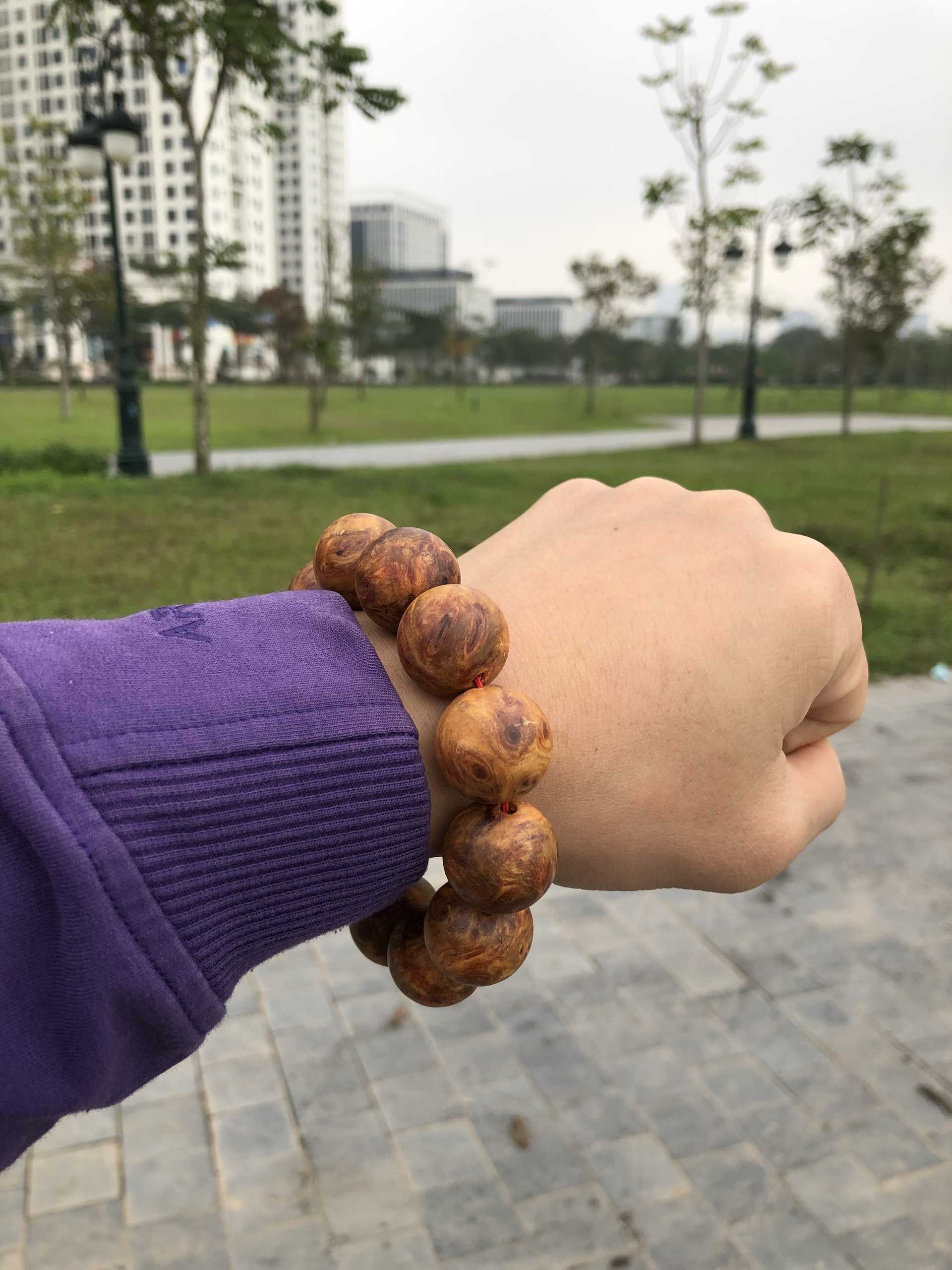 Vòng phong thuỷ Nu Hoa Huyết Long size 20mm