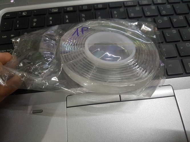 Băng keo 2 Mặt Đa Năng Trong Suốt, Băng Keo Trong - Cuộn 5met - Loại bản 1cm
