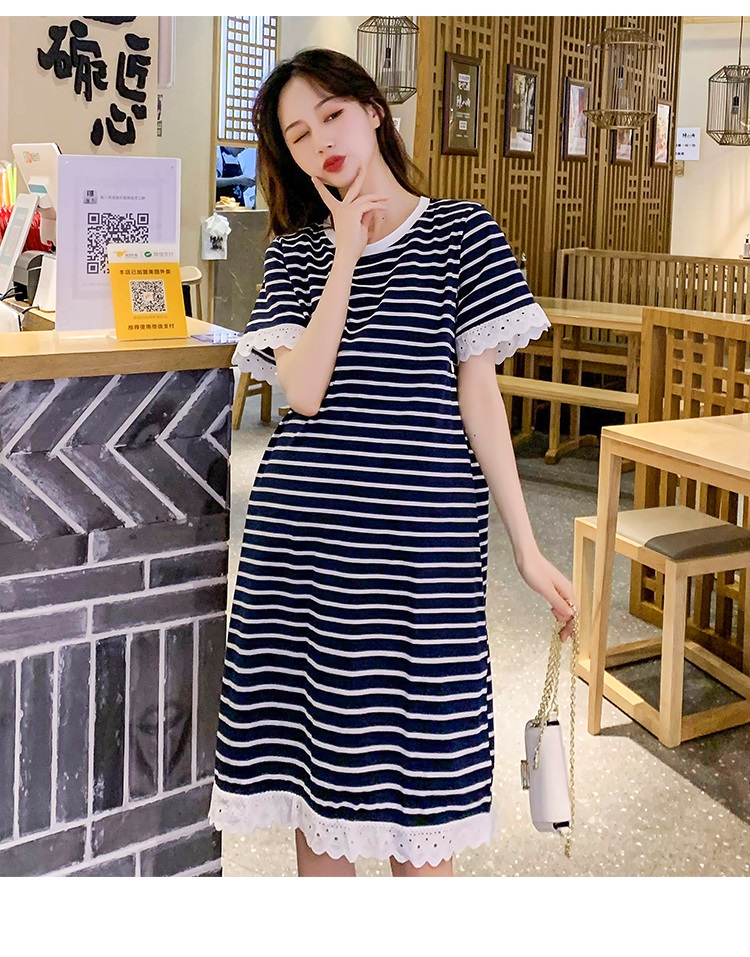 [HCM]Đầm bầu suông thun sọc kẻ DN21