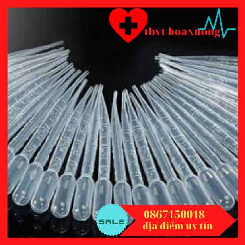 [Combo100 ống] Pipet Nhựa Hút Dung Dịch 5ml