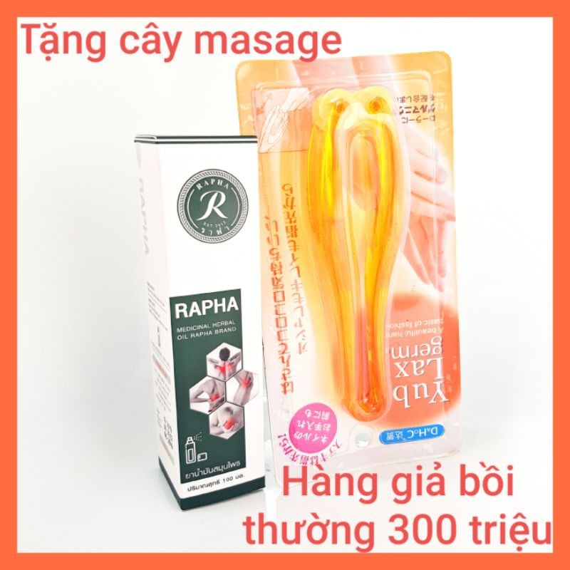 Dầu rapha thái lan xoa bóp đau nhức xương khớp - tặng cây massage tay
