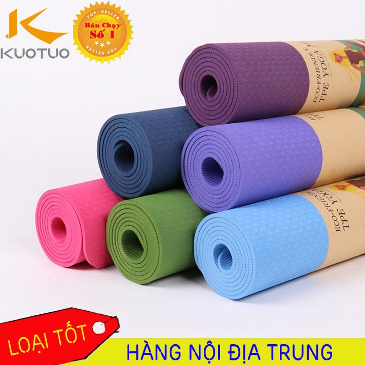 [CAO CẤP - TẶNG TÚI] THẢM TẬP YOGA TPE CAO CẤP 2 LỚP DÀY 6 li