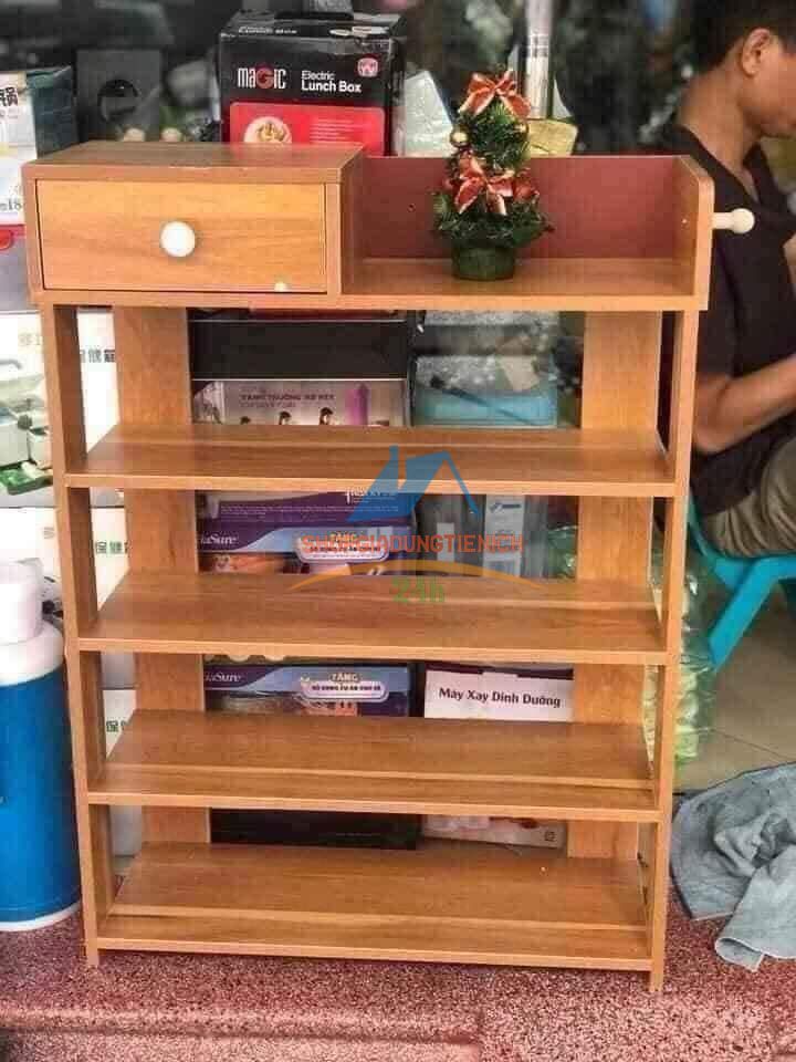 Kệ để giầy dép gỗ 5 tầng có ngăn kéo