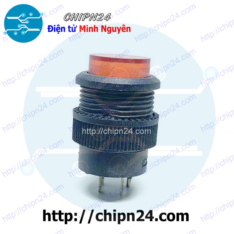 Nút nhấn nhả có đèn phi 16 đỏ r16-503bd 3a 250v